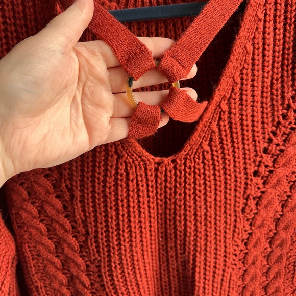 Burnt Orange Knit Sweater, Size 3XL - Picture 3 of 4
